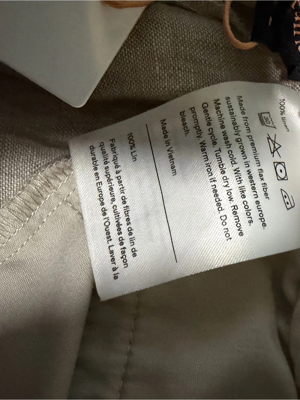 NWT Quince 100% European Linen Wide Leg Pants Size L